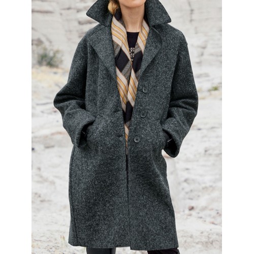 women's loose single breasted woolen coat HF1302-02-04