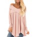 Off Shoulder Irregular Hem Women Knit Sweaters